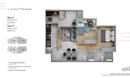 Apartamento com 2 quartos à venda na Avenida Brasil, 70084, Centro (Lácio), Marília