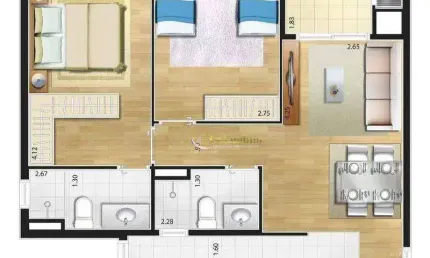 Apartamento com 2 dormitórios à venda, 65 m² por R$ 739.000,00 - Jardim São Caetano - São Caetano do Sul/SP