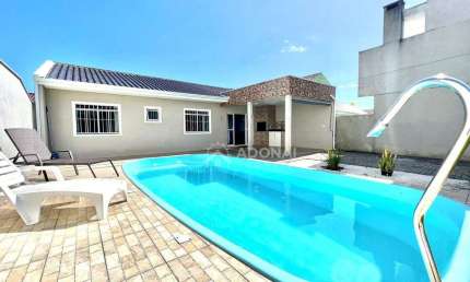 Casa com Piscina à 2 Quadras da Praia, com 4 dormitórios à venda, 120 m² por R$ 890.000 - Brejatuba - Guaratuba/PR