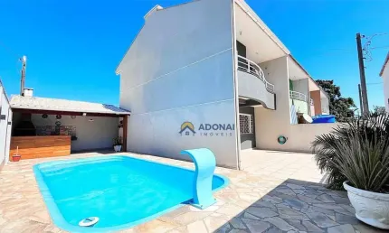 Sobrado com Piscina, 3 dormitórios à venda, 106 m² por R$ 800.000 - Brejatuba - Guaratuba/PR