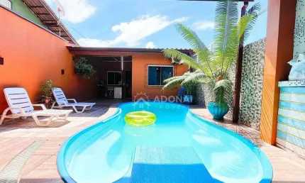 Linda Casa com Piscina, Pertinho do Mar, à venda, 78 m² por R$ 650.000 - Coroados - Guaratuba/PR