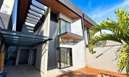 Residência de alto padrão com lago artificial, 153 m² por r$ 1.725.000 - brejatuba - guaratuba/pr