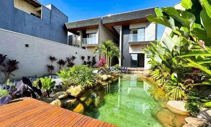Residência de alto padrão com lago artificial, 153 m² por r$ 1.725.000, com 3 dormitórios, 153 m² por r$ 1.725.000 - brejatuba - guaratuba/pr