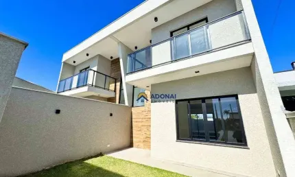Sobrado novo com piscina, 3 dormitórios à venda, 116 m² por r$ 730.000 - eliana - guaratuba/pr