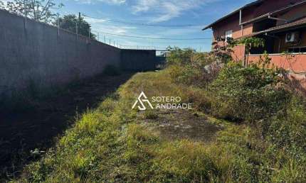 Terreno de 500m² no Golfinhos, já murado e aterrado.