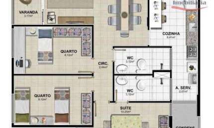 Apartamento com 3 quartos à venda na Rua Vicente Rodrigues, 199, Farolândia, Aracaju