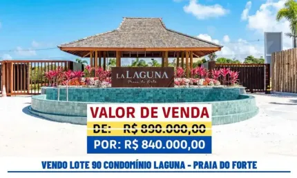 Lote à venda no iberostar , praia do forte , mata de são joão, ba