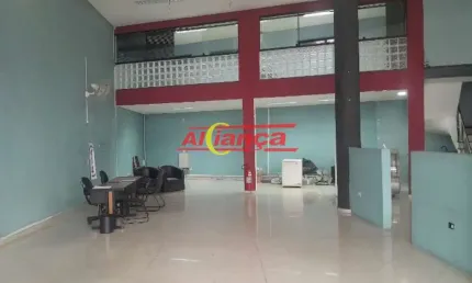 Salão comercial com 220m² para alugar com 2 banheiros, mezanino - vl. barros - guarulhos