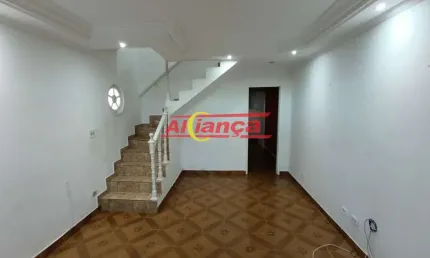 Sobrado com 03 quartos, sendo 02 suíte, 190 m² - parque alvorada - guarulhos /sp por r$ 2.400,00