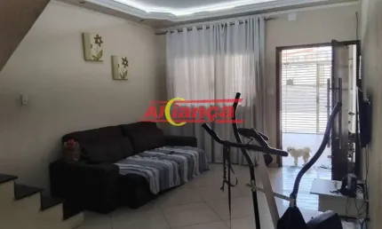 Sobrado para alugar com 3 quartos sendo 1 suíte e 2 vagas, jd. santa mena - por r$ 3.800,00