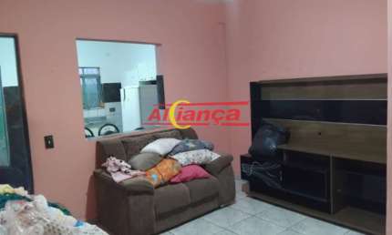 Casa semi mobiliada para alugar com 1 quarto, sala, cozinha - Vila Barros - Guarulhos  por R$: 1.100
