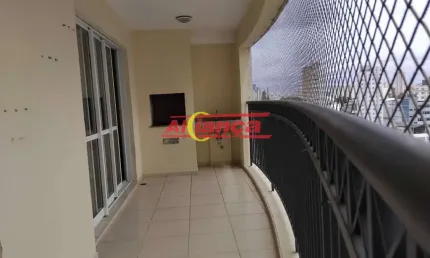 Apartamento para alugar com 2 suítes,  varanda gourmet, 2 vagas, centro - guarulhos por r$: 3.500,00