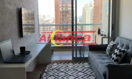 Studio mobiliado para alugar com 1 quarto, 1 banheiro e 1 vaga- 45m²- Macedo - Guarulhos - SP