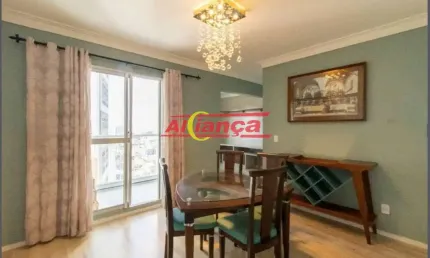 Apartamento com 2 quartos para alugar,  70m² - centro - guarulhos/sp -  por r$ 2.300,00
