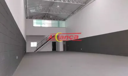 Galpão para alugar com 230m², mezanino, cidade soimco - guarulhos/sp por r$ 13.500,00