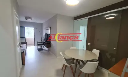 Apartamento mobiliado - 3 dormitorios - 1 suite - 2 vagas - centro - guarulhos - sp