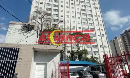 Apartamento com 3 quartos para alugar,  93m² - semi mobiliado centro - guarulhos/sp  por r$ 1.500,00