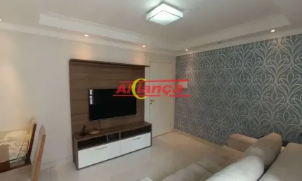 Ótimo apartamento mobiliado 50m² com 2 quartos e 1 vaga de garagem - vila augusta - guarulhos/sp.