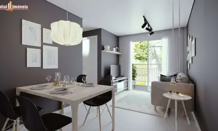 Venda de Apartamento de 2 Quartos no Parque Campo Bonito, Indaiatuba-SP: 58,63m², 2 Salas, 1 Banheiro e Garagem.