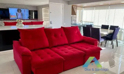 SANTO ANDRÉ Apartamento 140M² MOBILIADO, 4 dormitórios, 2 suítes,  4 VAGAS, ótima localização e valor !!!