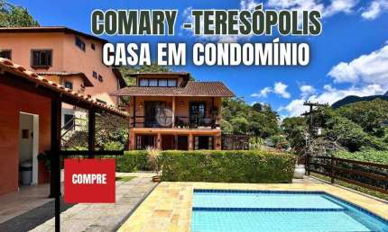 Casa à venda em condomínio com 3 quartos sendo 1 suíte, 100 m² no Comary - Teresópolis/RJ.