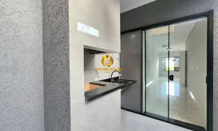Sobrado novo 3 quartos, alto patrão de acabamentos e espaço gourmet no Umbará Curitiba