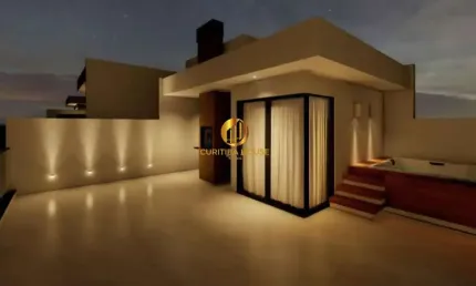 Sobrado 3 quartos sendo suíte condomínio Moradas do Bosque Xaxim com 166 m² privativos e rooftop gourmet