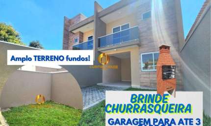 Sobrado 3 quartos sendo 1 suíte Xaxim com amplo terreno nos fundos