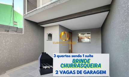 Sobrado 3 quartos com suíte e 2 vagas de garagem sendo 1 coberta  no sítio cercado.