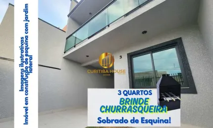 Sobrado de esquina 3 quartos em construção próximo Supermercado Jacomar - Maestro