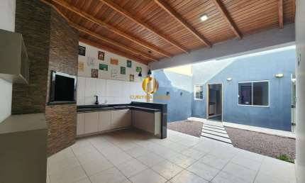 Casa semi mobiliada 3 quartos, edícula gourmet com churrasqueira e armários planejados Eucalíptos Fazenda Rio Grande