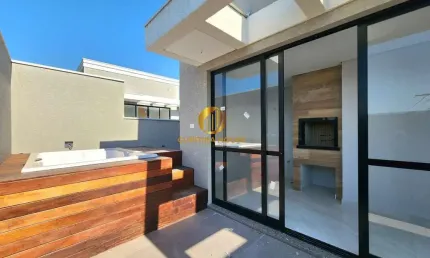 Sobrado triplex de luxo à venda no água verde - 3 suítes e spa | residencial le jardin