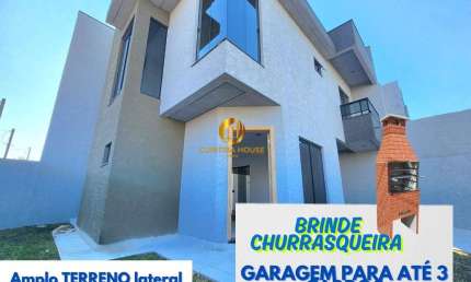 Sobrado de esquina com 3 quartos suíte e três vagas de garagem com amplo jardim na Rua Ourizona, 1097, Sítio Cercado