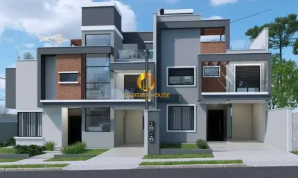 Sobrado triplex de luxo em curitiba  terraço com churrasqueira + preparação jacuzzi