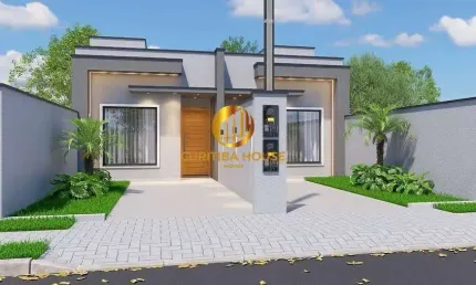 Minha Casa Minha Vida Curitiba  Casas 2 Dorms 47&amp;#8239;m² Bairro Novo B  R$ 320.000 com Churrasqueira