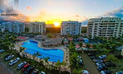 Apartamento à venda no Recreio dos Bandeirantes, Rio de Janeiro-RJ, com 3 quartos, 1 suíte, 3 salas , 3 vagas e 91m² de área. Varanda