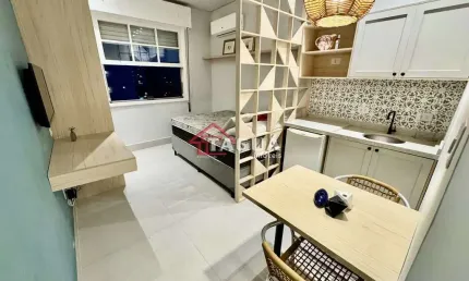 Kitnet com 1 quarto, ponta da praia, santos - r$ 340 mil, cod: 653