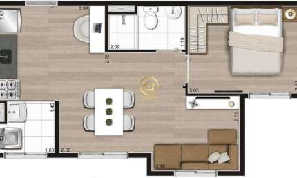 Apartamento com 2 quartos à venda na Rua dos Silvas, 173, Vila Nina, São Paulo por R$ 218.900