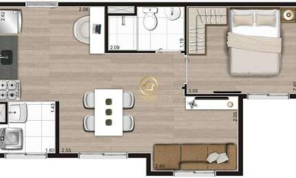 Apartamento com 2 quartos à venda na Rua dos Silvas, 225, Vila Nina, São Paulo por R$ 221.900
