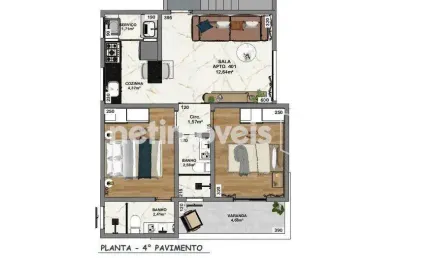 Apartamento com 2 quartos à venda na Rua Gil Vicente, Santa Branca, Belo Horizonte