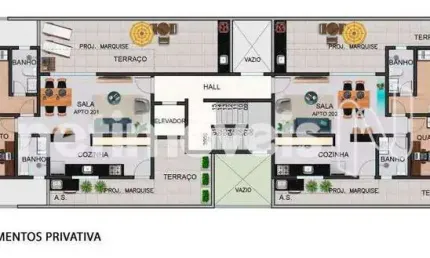 Apartamento com 2 quartos à venda na Rua Abre Campo, Santo Antônio, Belo Horizonte