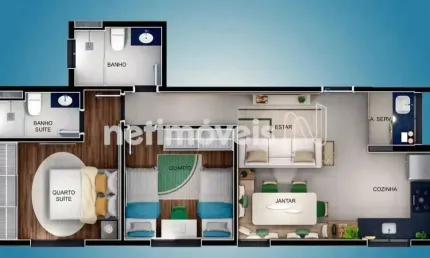 Apartamento com 2 quartos à venda na Rua Sebastião Menezes Silva, Ouro Preto, Belo Horizonte