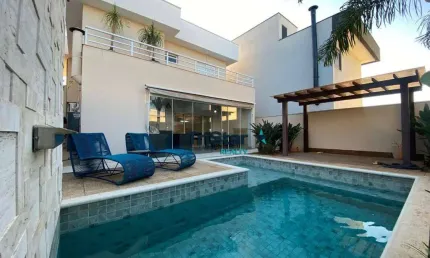 Ca0396 - lindissimo sobrado para locaçao e venda em condominio clube - at. 300m² - ac. 185m² - jardim residencial alto de itaici indaiatuba sp