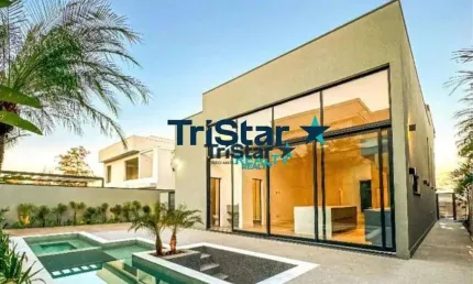 CA0362 - CASA COM ARQUITETURA DIFERENCIADA EM CONDOMINIO CLUBE - AT. 490m² - AC. 290m² - CONDOMINIO HELVETIA PARK INDAIATUBA SP