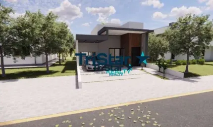 CA0129 - CASA TERREA COM ACABAMENTO ARQUITETONICO E UNICO Á 15 DIAS DA ENTREGA COM LOCALIZAÇÃO EM CONDOMINIO CLUBE - AT. 205m² - AC. 144m² - PARK GRAN