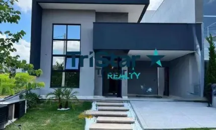 CA0115 - CASA NOVA TERREA POUCOS DIAS DA ENTREGA EM CONDOMINIO FECHADO COM LAZER COMPLETO - AT. 214m² - AC. 152m² - PARK GRAN RESERVE INDAIATUBA SP -