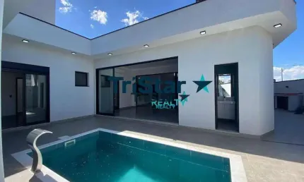 Ca0414 - lindíssima casa terrea nova com 03 suítes em condominio fechado - at. 332m² - ac.206m² - jardim residencial viena indaiatuba sp