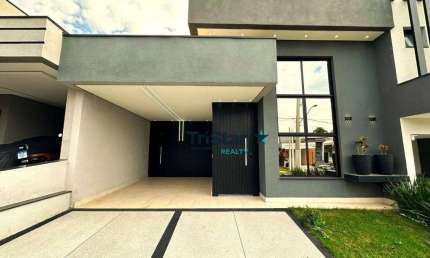 TRISTAR REALTY - CA0163 - CASA TÉRREA NOVA EM CONDOMÍNIO FECHADO - AT 200m² -AC 138m² - RESIDENCIAL PARK GRAN RESERVE - INDAIATUBA- SP