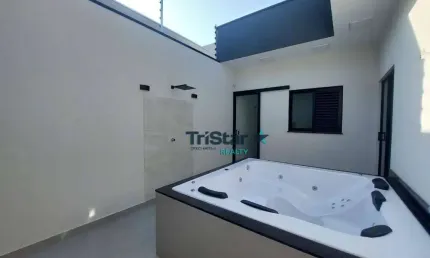Ca0519 - casa nova com acabamento unico 03 dormitorios e spa localizada em bairro planejado - at. 150m² - ac 116m² - jardim bom sucesso indaiatuba sp