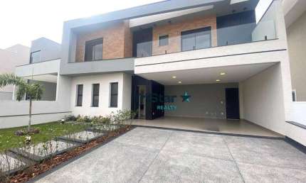 CA0522 - SOBRADO COM ACABAMENTO FINO À  VENDA COM PISCINA EM CONDOMÍNIO CLUBE AT. 300m² - AC. 260m² - JARDINS DI ROMA INDAIATUBA/SP